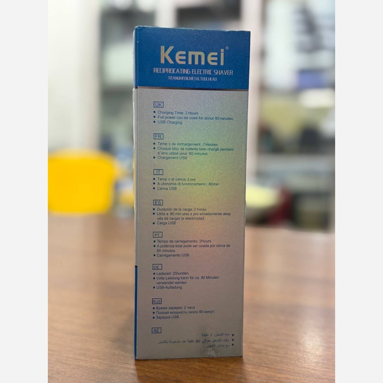 ماشین اصلاح صورت کیمی مدل KM-773 ریش تراش سه تیغه شارژی ضد آب