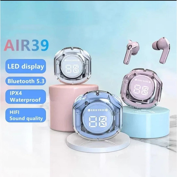 ایرپاد Ultrapods Pro مدل Air39 رقص نور دار شیشه ای کیفیت عالی صدا