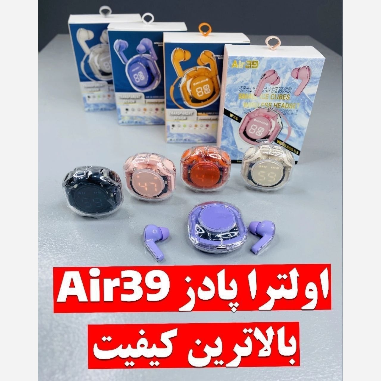 ایرپاد لوکس اولترا پادز Ultrpods مدل اورجینال Air 39 ضد آب دارای گواهی IP