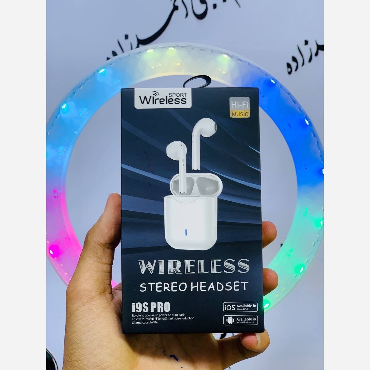 ایرپاد حرفه ای بلوتوثی مخصوص مکالمه و موسیقی مدل i9S PRO اصلی با ضمانت
