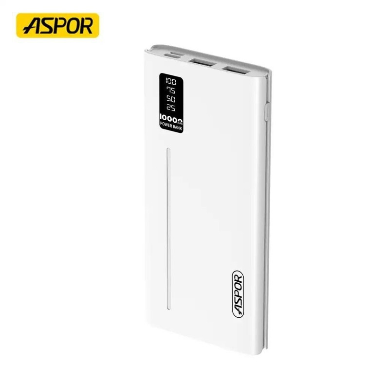 پاوربانک اورجینال آسپور مدل A330 ظرفیت 10000mAh دارای سه خروجی شکیل و خوش دست