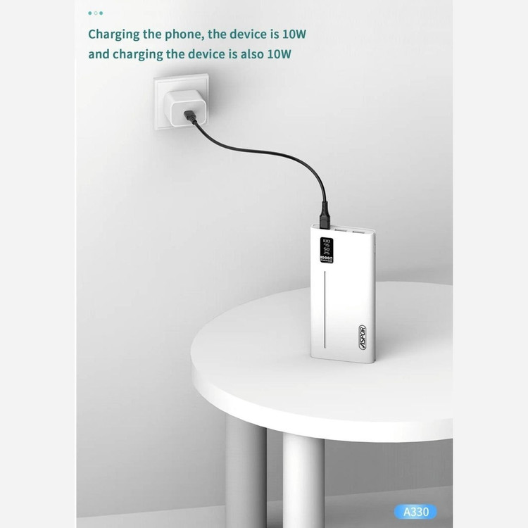 پاوربانک اورجینال آسپور مدل A330 ظرفیت 10000mAh دارای سه خروجی شکیل و خوش دست