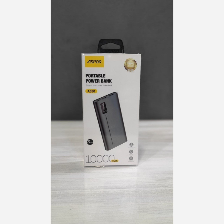 پاوربانک اورجینال آسپور مدل A330 ظرفیت 10000mAh دارای سه خروجی شکیل و خوش دست