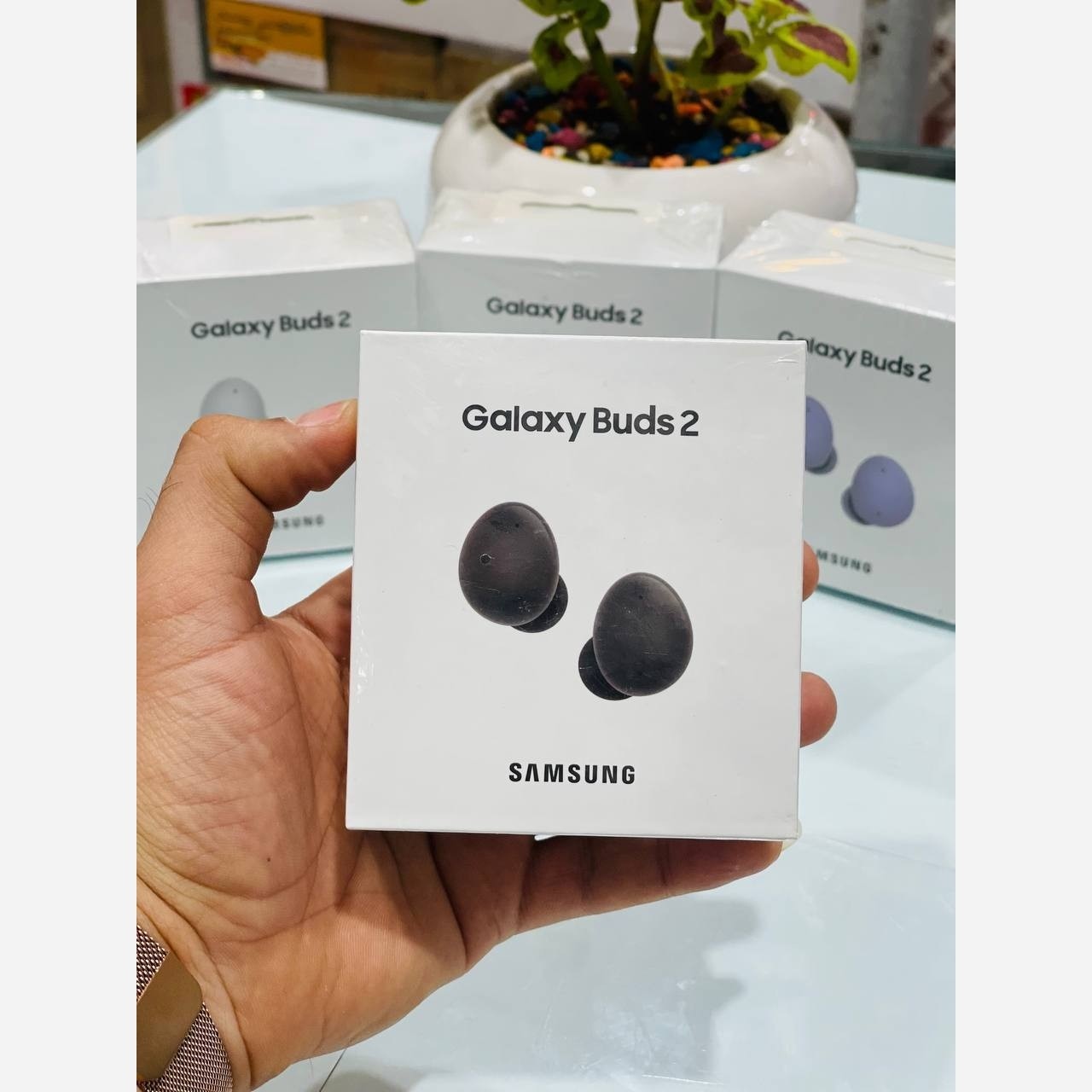ایرپاد Galaxy Buds 2 گلکسی بادس سامسونگ 2 samsung کیفیت درجه یک جنس تضمینی سریال دار ویتنام پک پلمپ