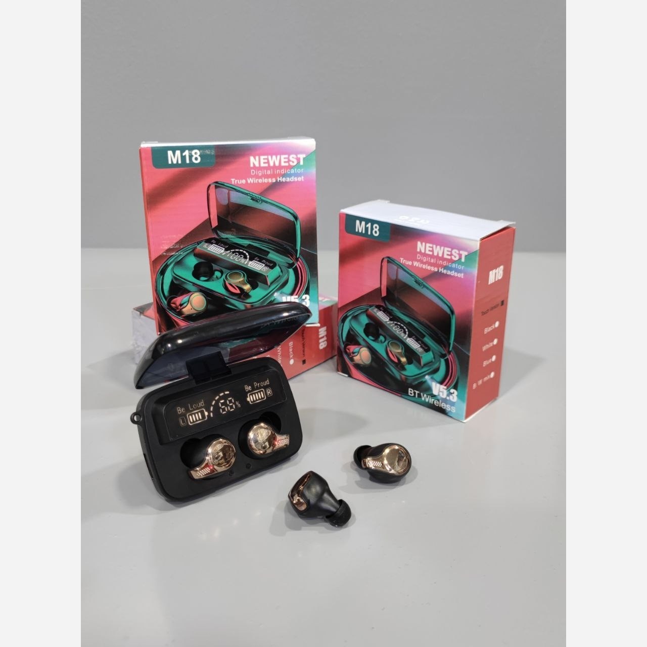 ایرپاد M18 برند Newest  باتری قدرتمند 2500mAh ارگونومی فوق العاده عالی صفحه دیجیتال لاکچری و باکیفیت