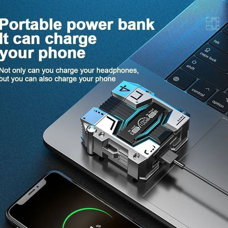 ایرپاد گیمینگ M45 مدل ENC باطری 3500mah دوام شارژ 90 ساعت کاری بیس و حجم صدای محشر
