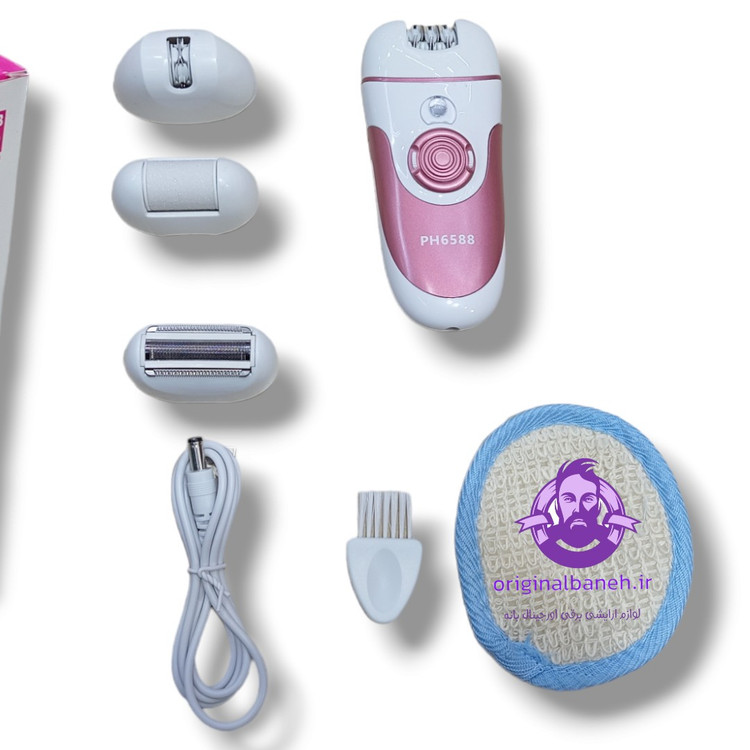 اپلایتور ضداب حرفه ای فلیپس PHILIPS6588 چهار کاره صورت و بدن دندونه های تیتانیومی ضداب و زیر دوشی با قابلیت استف