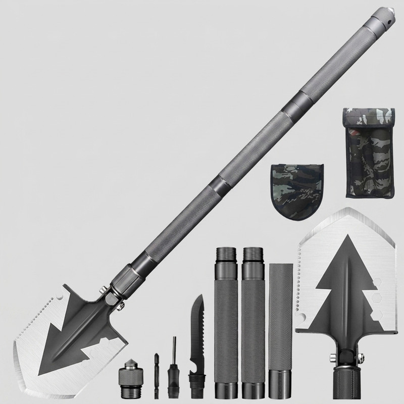 بیلچه سفری مدل چندکاره تاشو TAC100