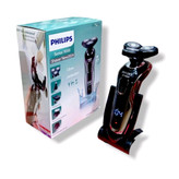 ریش تراش فوق هوشمند حرفه ای فلیپس PHILIPS پنج کاره ماساژور صورت ، فیس براش ، دماغ زن ، سه تیغ ، خط زن