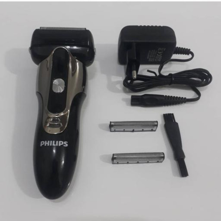 ریش تراش غلطکی حرفه ای مارک فلیپس اورجینال شرکتی ضداب و زیر دوشی تیغ لیزری سه غلطک همراه با خط زن