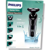 ریش تراش فوق هوشمند حرفه ای فلیپس PHILIPS پنج کاره ماساژور صورت ، فیس براش ، دماغ زن ، سه تیغ ، خط زن