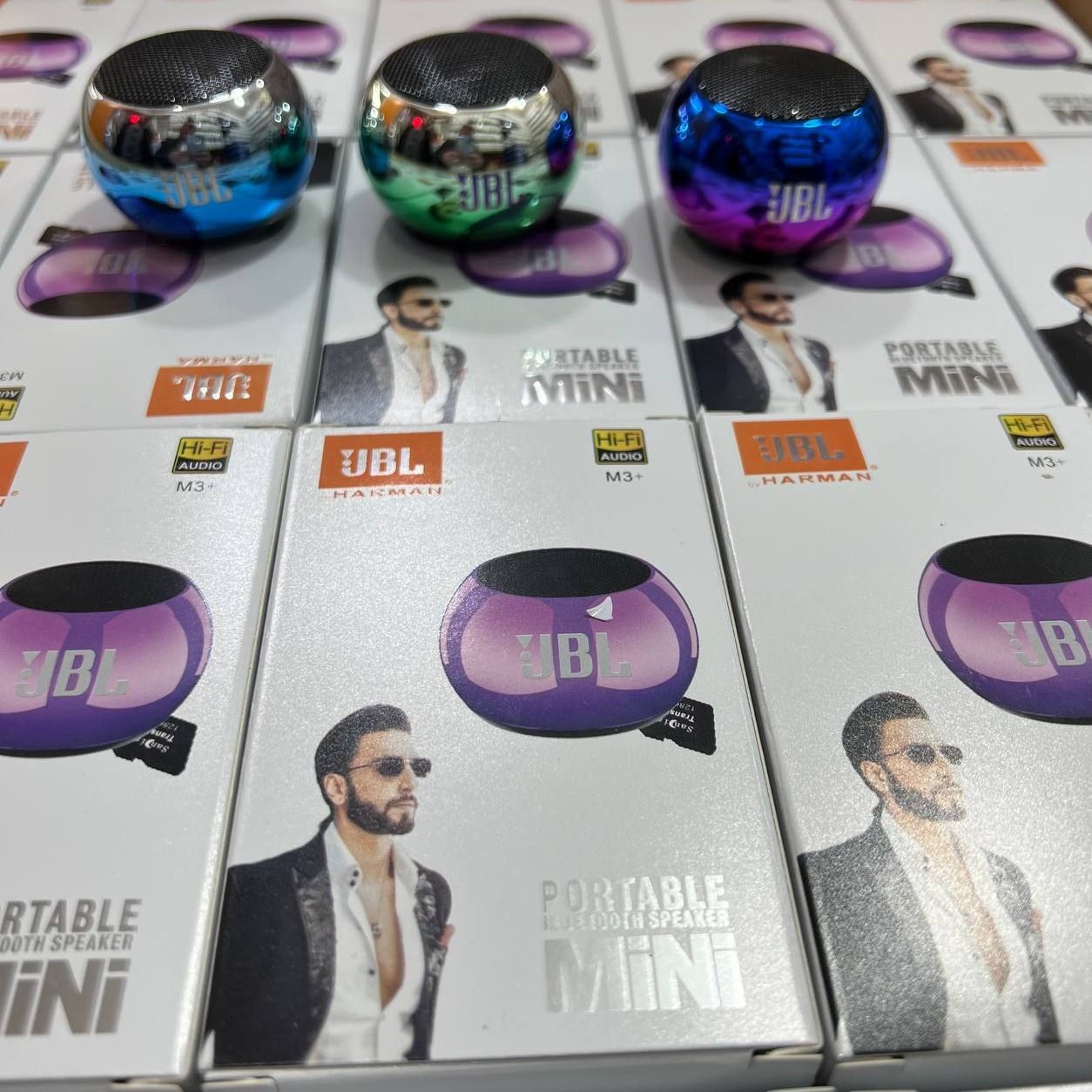 اسپیکر براق مینی مارک JBL مدلM3 بلوتوث دار رمخور کیفیت عالی نگهداری شارژ عالی رنگ بندی