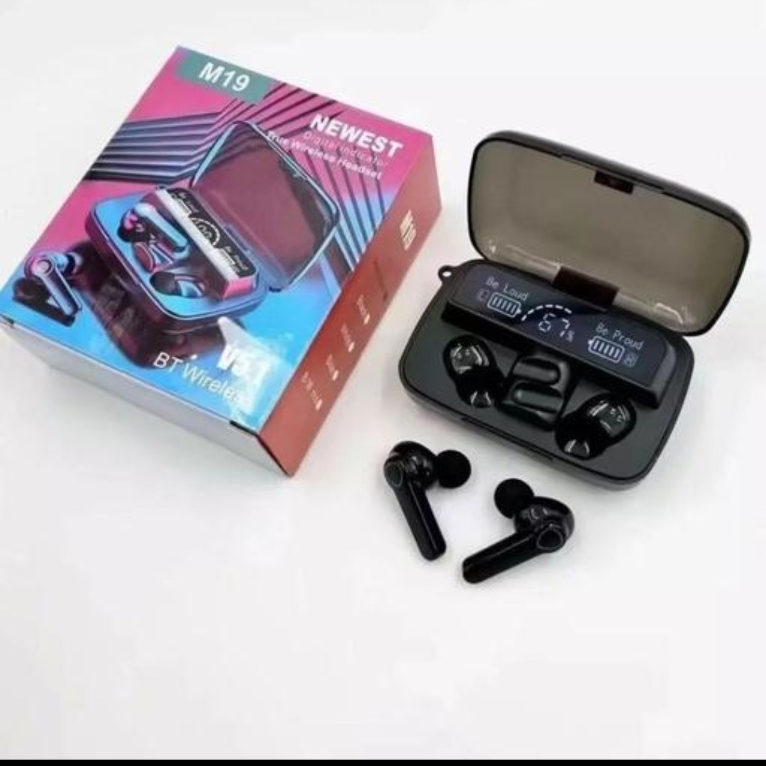 هدفون بلوتوثی مدل M19 پاوربانک دار و دارای چراغ قوه قوی