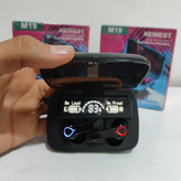 ایرپاد بلوتوثی m19 دارای پاوربانک اظطراری و چراغ قوه قوی کیفیت عالی بالاترین نسخه بلوتوث ورژن جدید