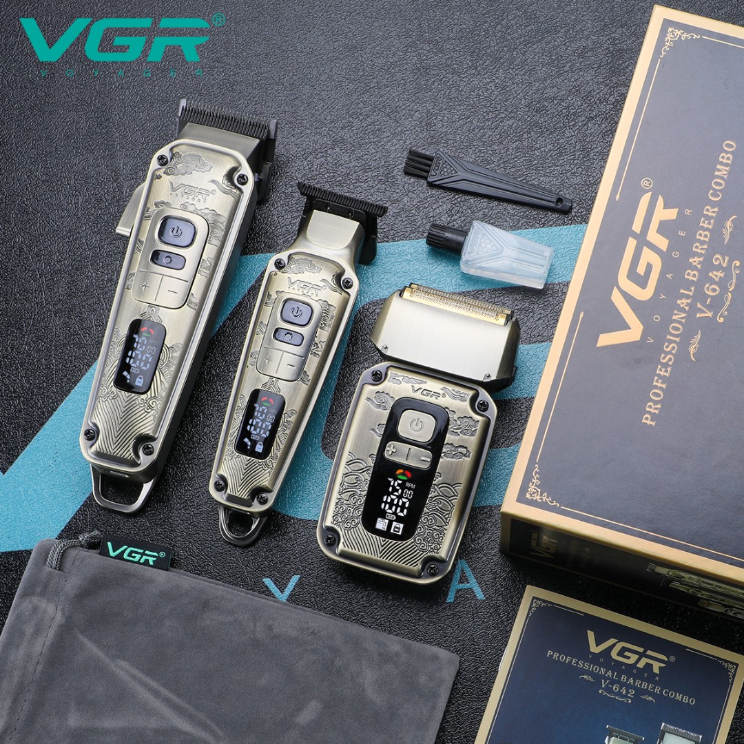 ست اصلاح سه کاره خط زن حجم زن شیور فویلی وی جی آر V-642