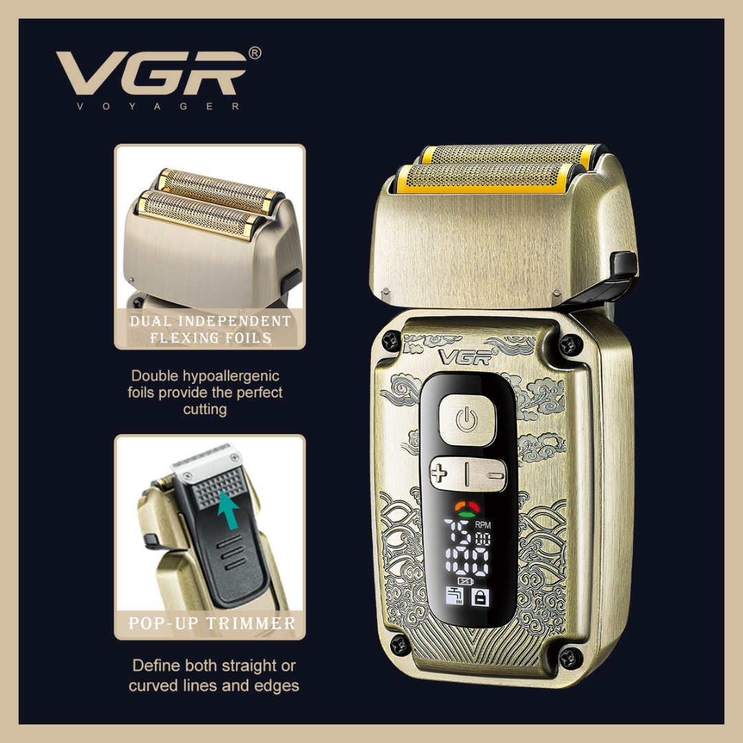 ست اصلاح سه کاره خط زن حجم زن شیور فویلی وی جی آر V-642