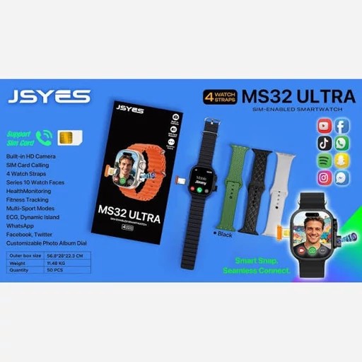 ساعت هوشمند سیم کارت خور jeyes ms32 ultra دوربین دار