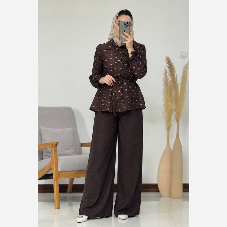 شومیز شلوار پاپیون شاین