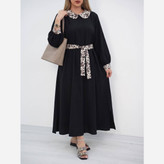 مانتو پیراهنی بلند یقه عروسکی