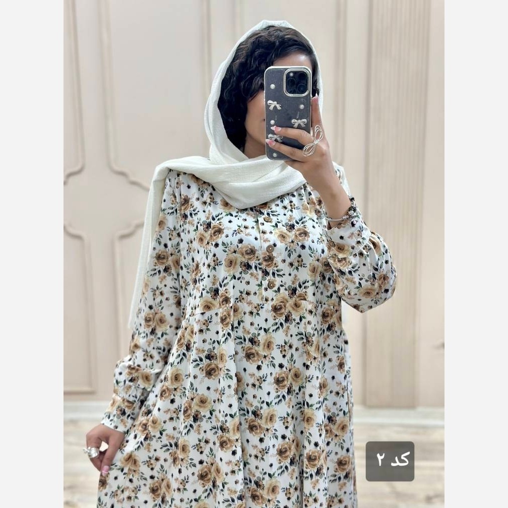 پیراهن بلند گلدار تابستانی
