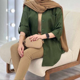 شومیز مانتویی تابستانی سوپر آیوا درجه یک