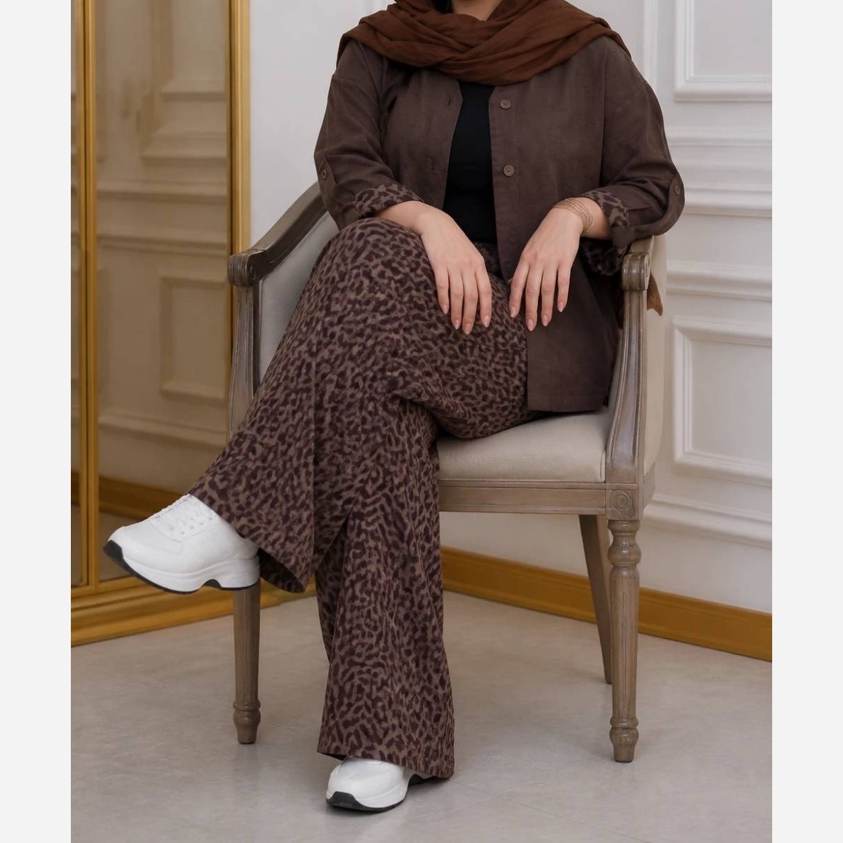 مانتو شلوار پلنگی