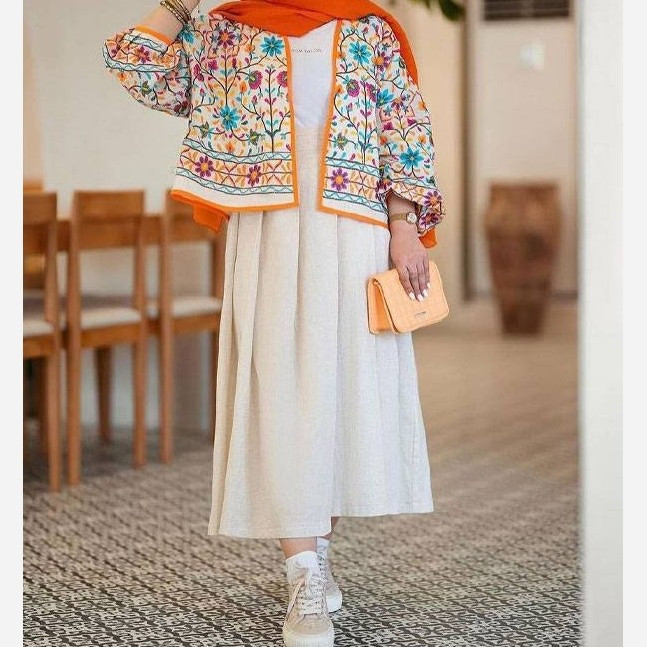 کت دامن لنین نچرال تابستانی