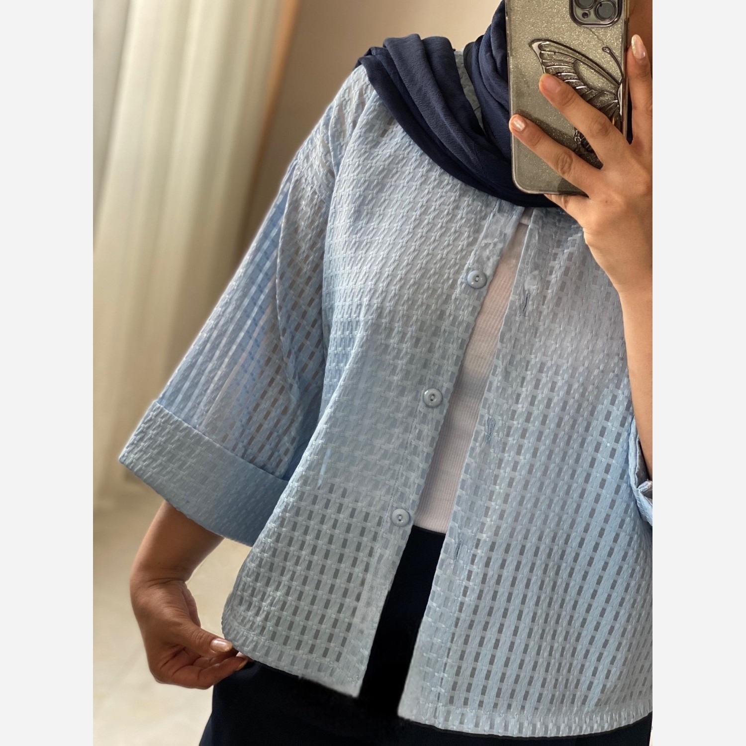شومیز باکسی شیشه ای