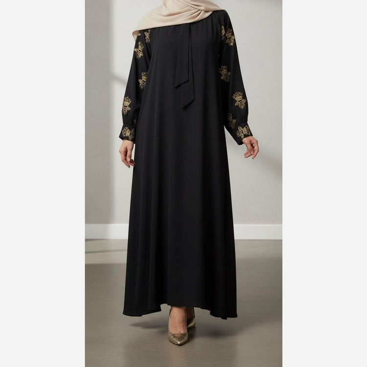 مانتو عبایی کراواتی طرح تاجی