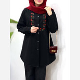 مانتو الیاف تابستانی راحتی مدل نازبانو