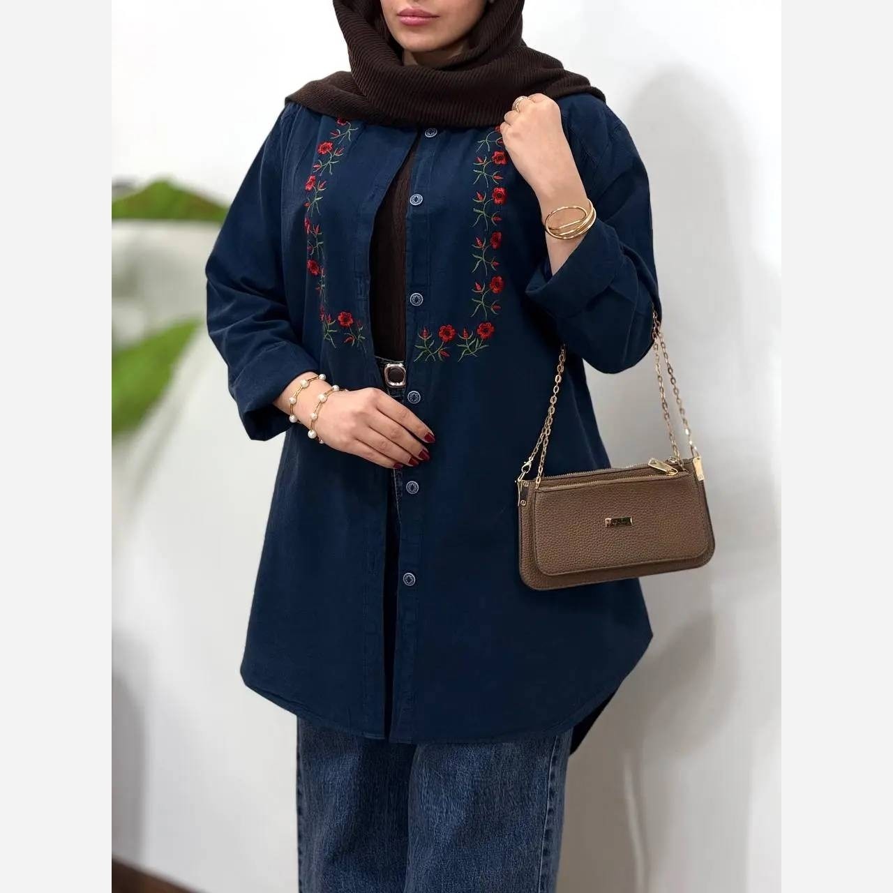 مانتو الیاف تابستانی راحتی مدل نازبانو