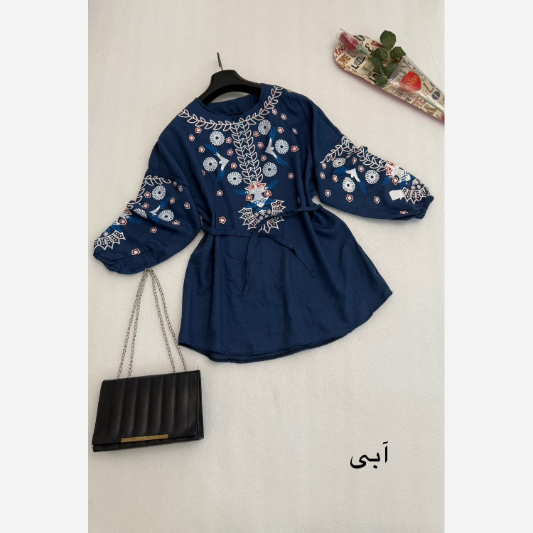 تونیک مانتویی زنانه جنس شانتون درجه یک مخصوص تابستان