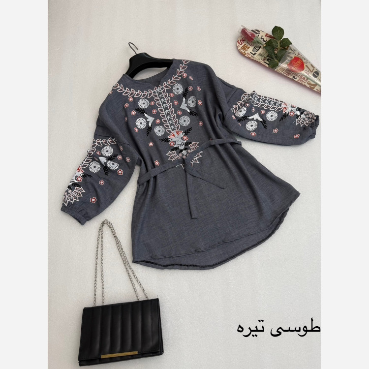 تونیک مانتویی زنانه جنس شانتون درجه یک مخصوص تابستان