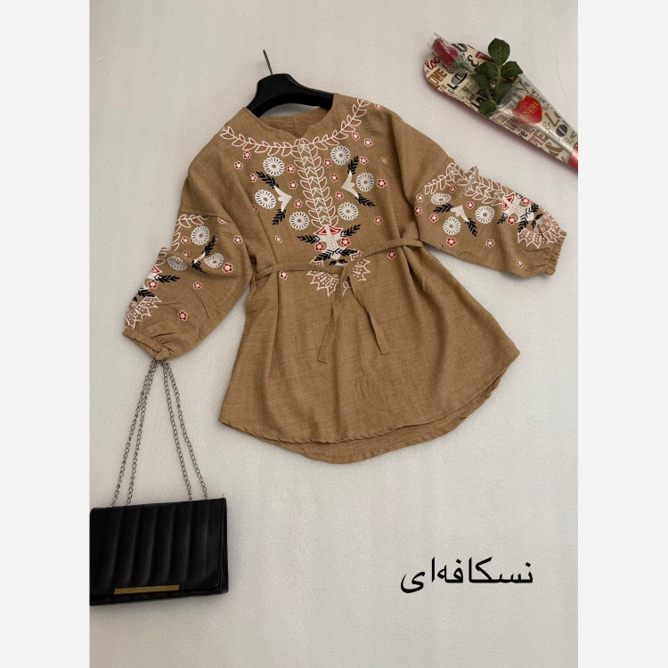 تونیک مانتویی زنانه جنس شانتون درجه یک مخصوص تابستان