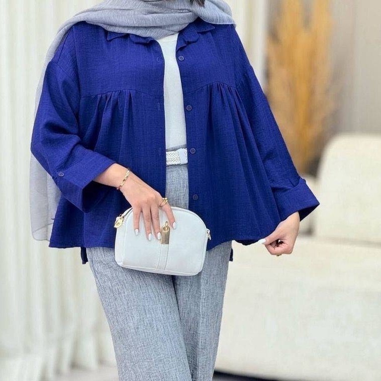 شومیز مانتویی عروسکی مدل دلا