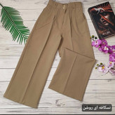 شلوار واید لگ کرپ دبل گرم بالا