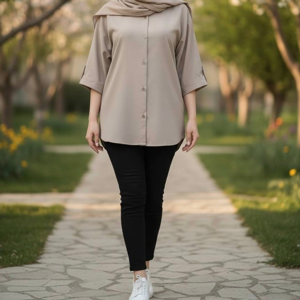 شومیز مانتویی تابستانی خنک داکرون درجه یک