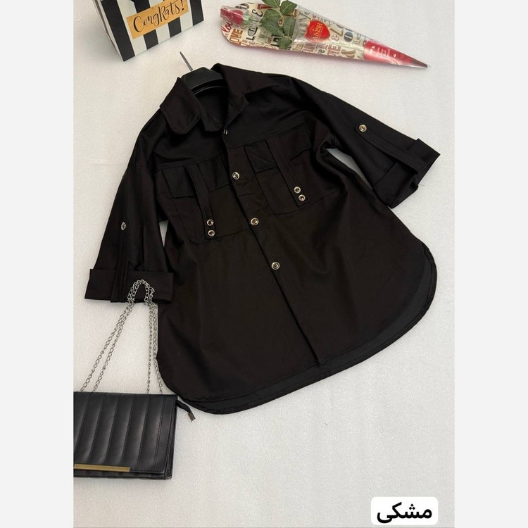 شومیز مانتویی تابستانی کتان فری سایز 38 تا 48