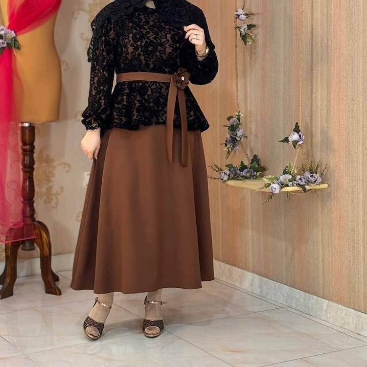 مانتو بلند مجلسی دوتیکه