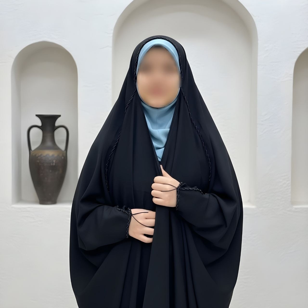 چادر جده منجوق دوزی شده