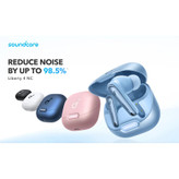 هدفون بلوتوثی انکر مدل Soundcore Liberty 4 NC با نویز کنسلینگ فعال (ANC)، درگاه شارژ USB Type-C، پشتیبانی از فرمان لمسی، مقاوم در برابر پاشش آب