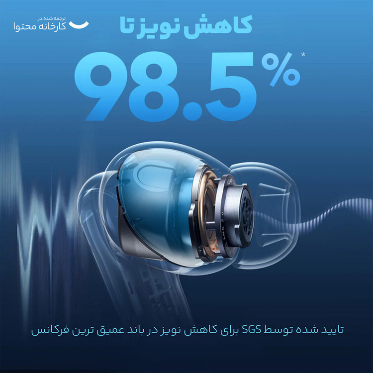 هدفون بلوتوثی انکر مدل Soundcore Liberty 4 NC با نویز کنسلینگ فعال (ANC)، درگاه شارژ USB Type-C، پشتیبانی از فرمان لمسی، مقاوم در برابر پاشش آب