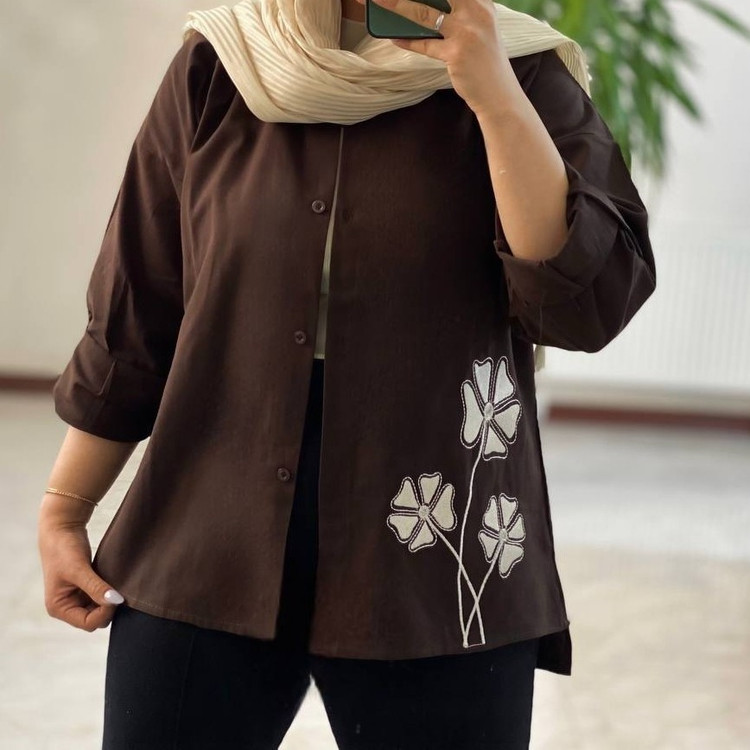 مانتو گلدوزی بهاره و تابستانی لنین درجه یک بدون آبرفت