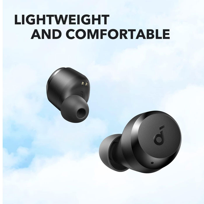 هدفون بلوتوثی انکر مدل Soundcore A25i بدون قابلیت نویز کنسلینگ، درگاه شارژ USB Type-C، دارای دو میکروفون داخلی با الگوریتم هوش مصنوعی، مقاوم در برابر پاشش آب