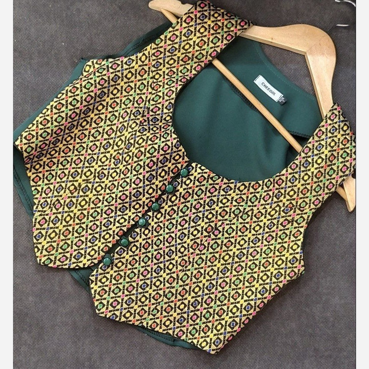 کت سارافون دخترانه سنتی سبز قرمز مشکی
