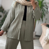 مانتو شلوار بهاره حصیری بیسکوییتی
