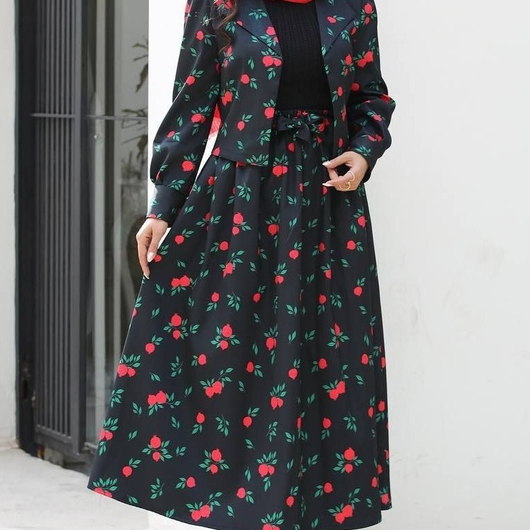 کت دامن یلدایی زنانه اقاقیا بوگاتی