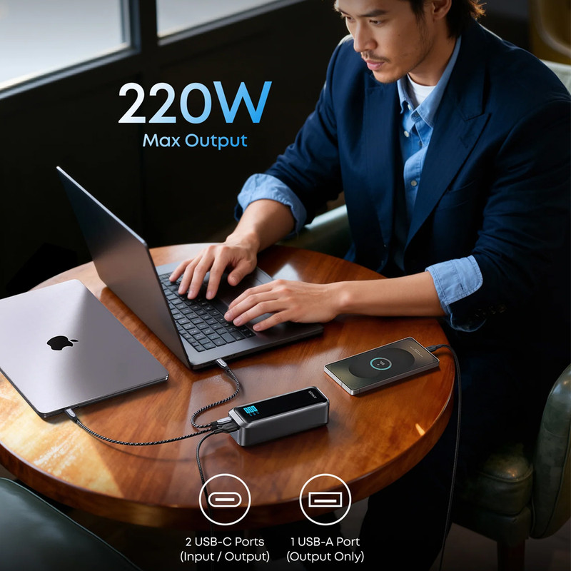 پاوربانک 140 وات انکر مدل A110B ظرفیت 20100 میلیآمپرساعت