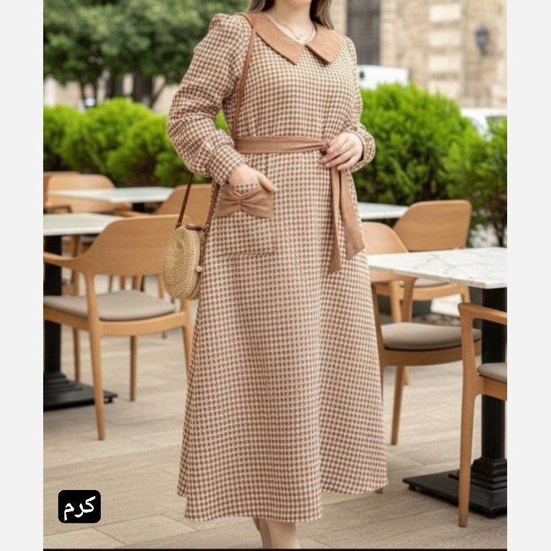 پیراهن بلند پشمی پاییزه دخترانه و زنانه