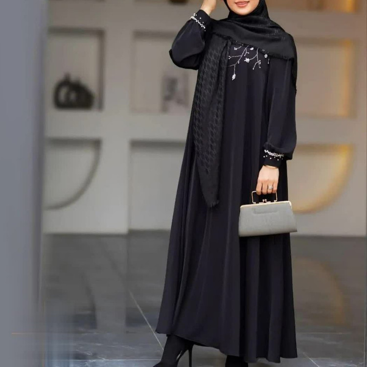 مانتو بلند مجلسی جواهردوزی شده عیدانه زنانه دخترانه ژاکلین